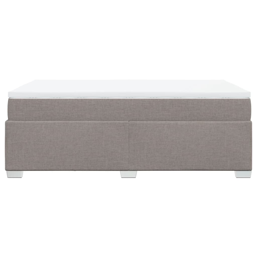 Cama boxspring c/ colchão 120x190cm tecido castanho-acinzentado