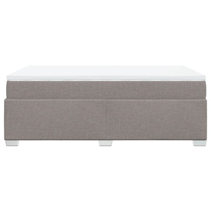 Cama boxspring c/ colchão 120x190cm tecido castanho-acinzentado