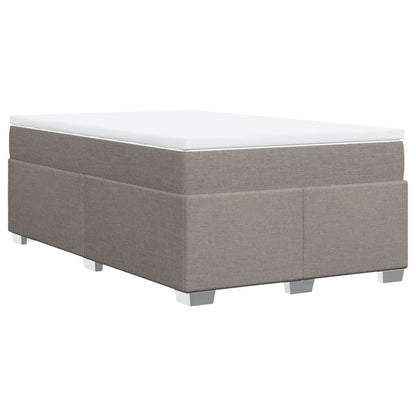 Cama boxspring c/ colchão 120x190cm tecido castanho-acinzentado