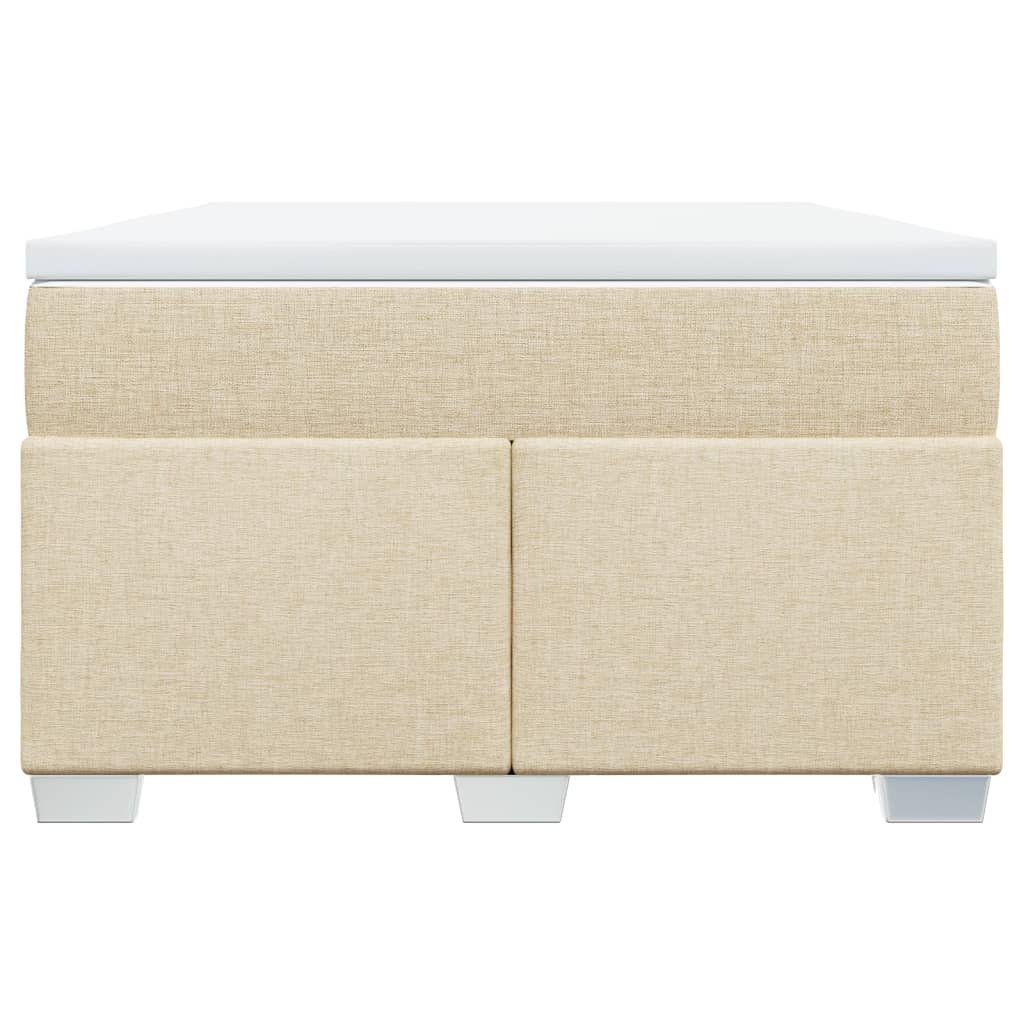 Cama boxspring com colchão 120x190 cm tecido cor creme