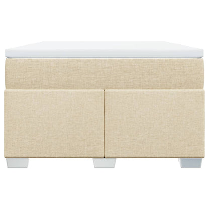 Cama boxspring com colchão 120x190 cm tecido cor creme