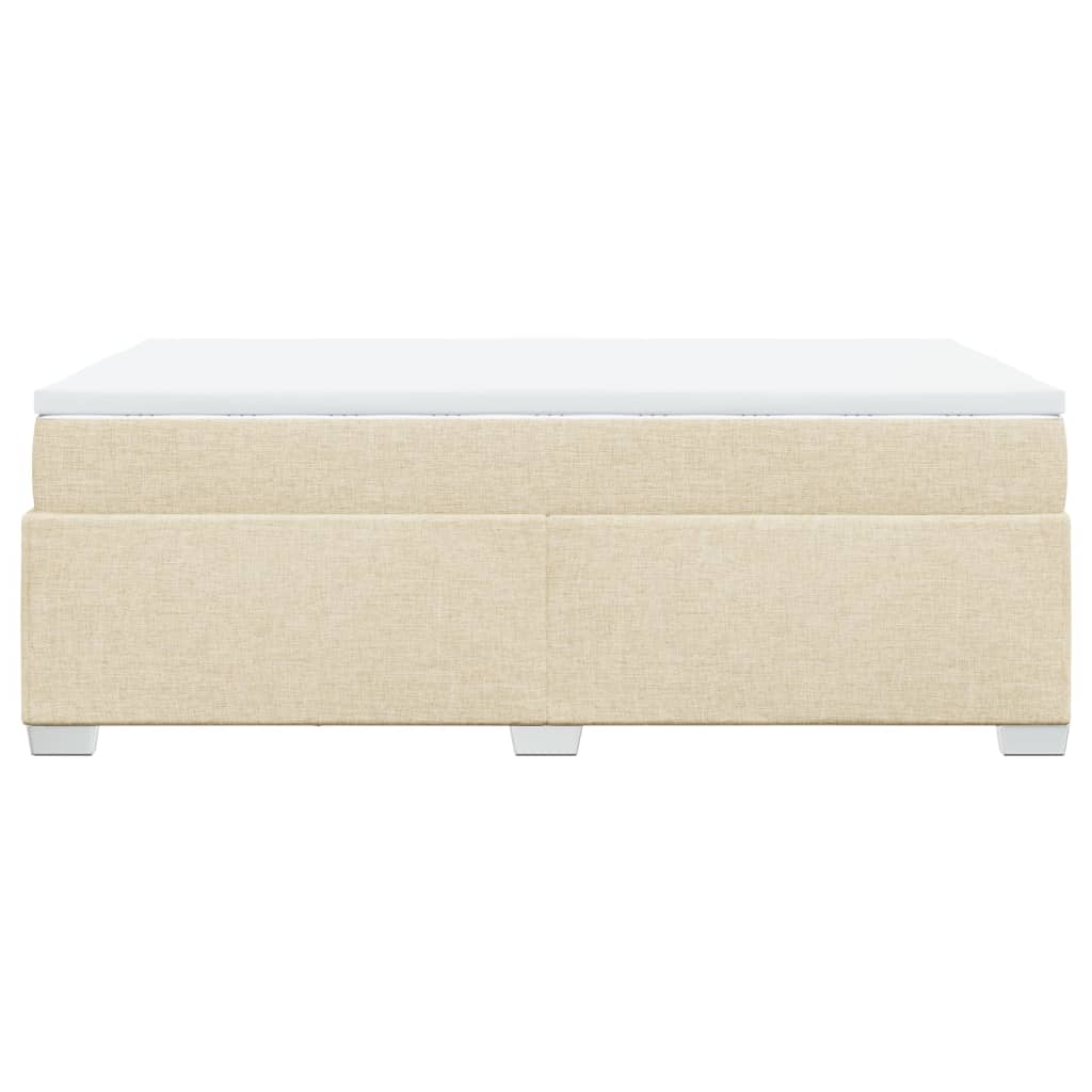 Cama boxspring com colchão 120x190 cm tecido cor creme