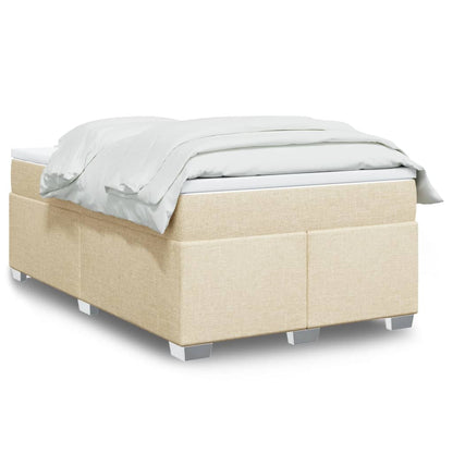 Cama boxspring com colchão 120x190 cm tecido cor creme