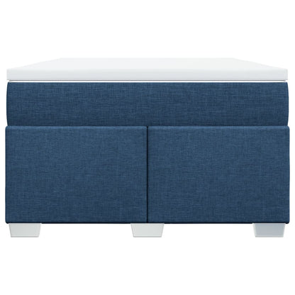 Cama boxspring com colchão 120x190 cm tecido azul