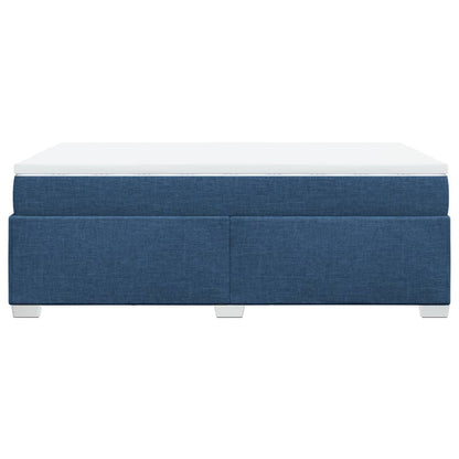 Cama boxspring com colchão 120x190 cm tecido azul