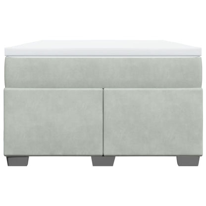 Cama boxspring com colchão 120x190 cm veludo cinzento-claro