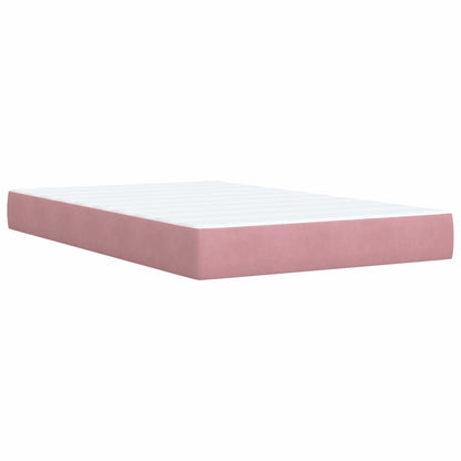 Cama boxspring com colchão 120x190 cm veludo rosa