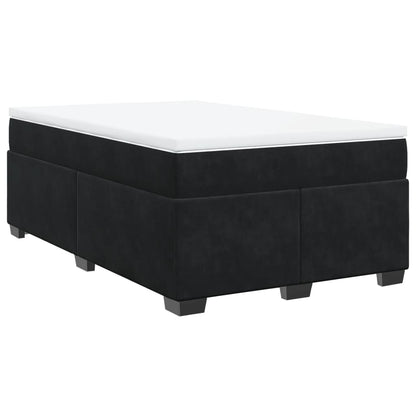 Cama boxspring com colchão 120x200 cm veludo preto