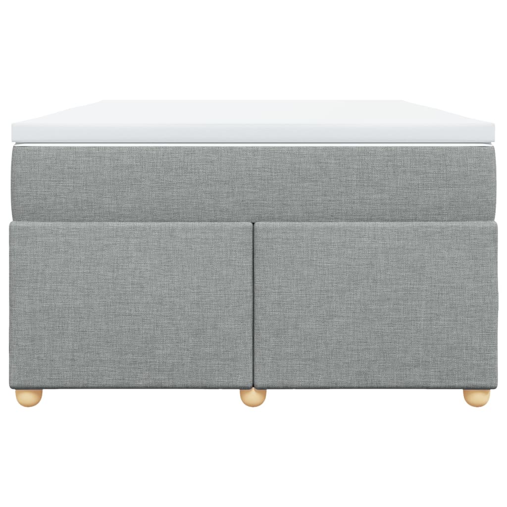 Cama boxspring com colchão 120x190 cm tecido cinzento-claro