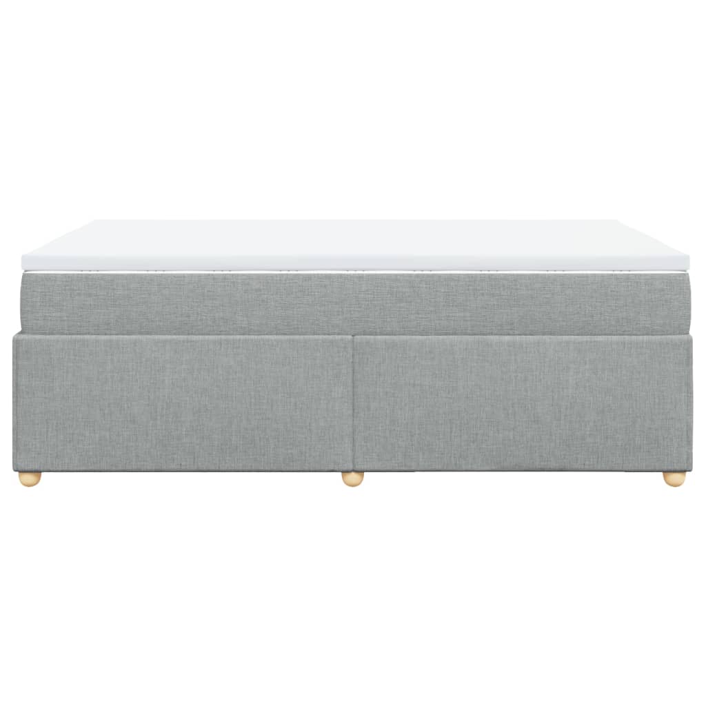 Cama boxspring com colchão 120x190 cm tecido cinzento-claro