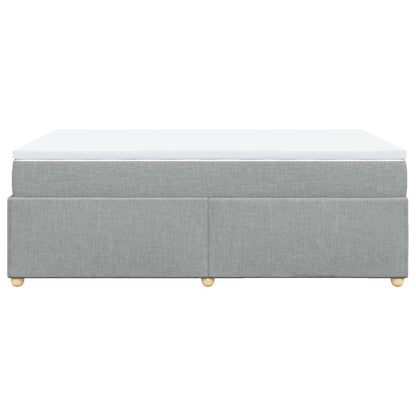 Cama boxspring com colchão 120x190 cm tecido cinzento-claro