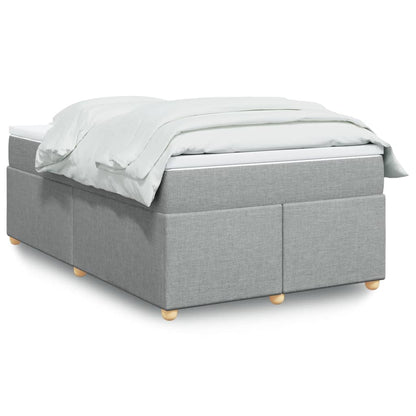 Cama boxspring com colchão 120x190 cm tecido cinzento-claro