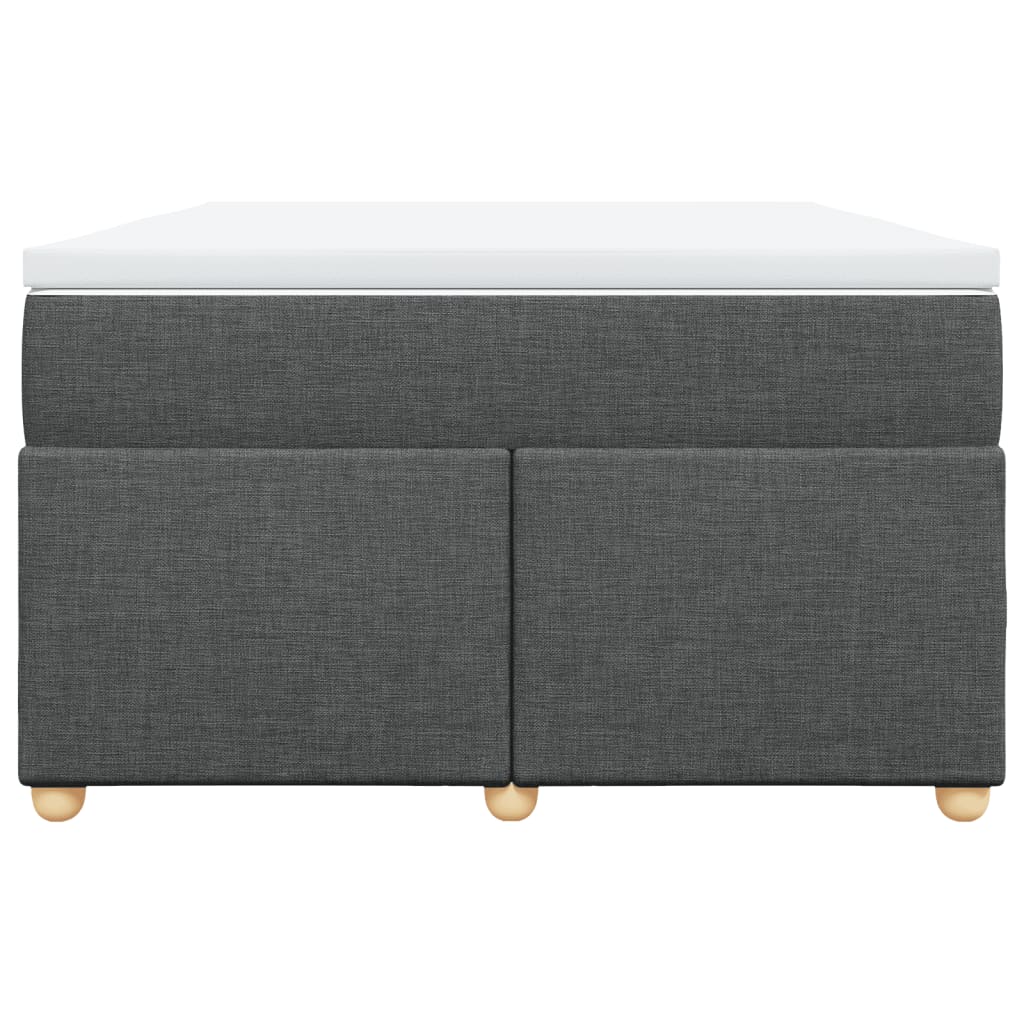 Cama boxspring com colchão 120x190 cm tecido cinzento-escuro