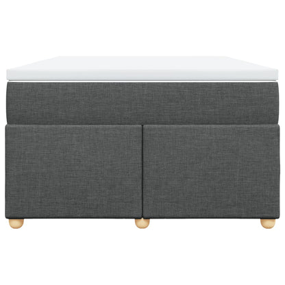 Cama boxspring com colchão 120x190 cm tecido cinzento-escuro