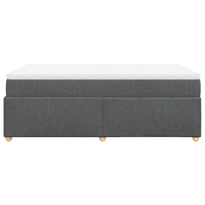 Cama boxspring com colchão 120x190 cm tecido cinzento-escuro