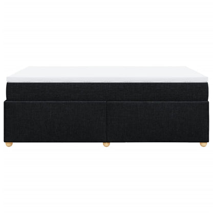 Cama boxspring com colchão 120x190 cm tecido preto