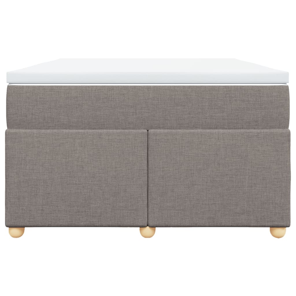 Cama boxspring c/ colchão 120x190cm tecido castanho-acinzentado