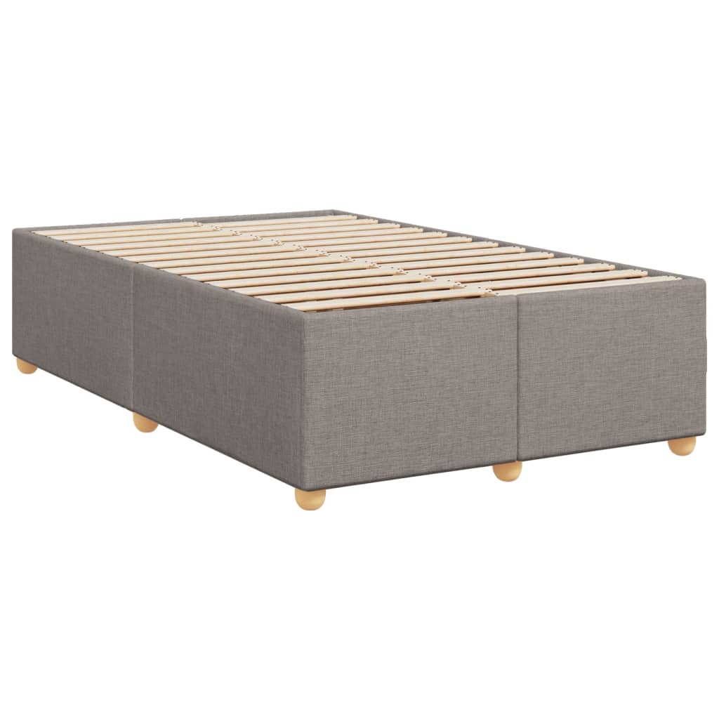 Cama boxspring c/ colchão 120x190cm tecido castanho-acinzentado