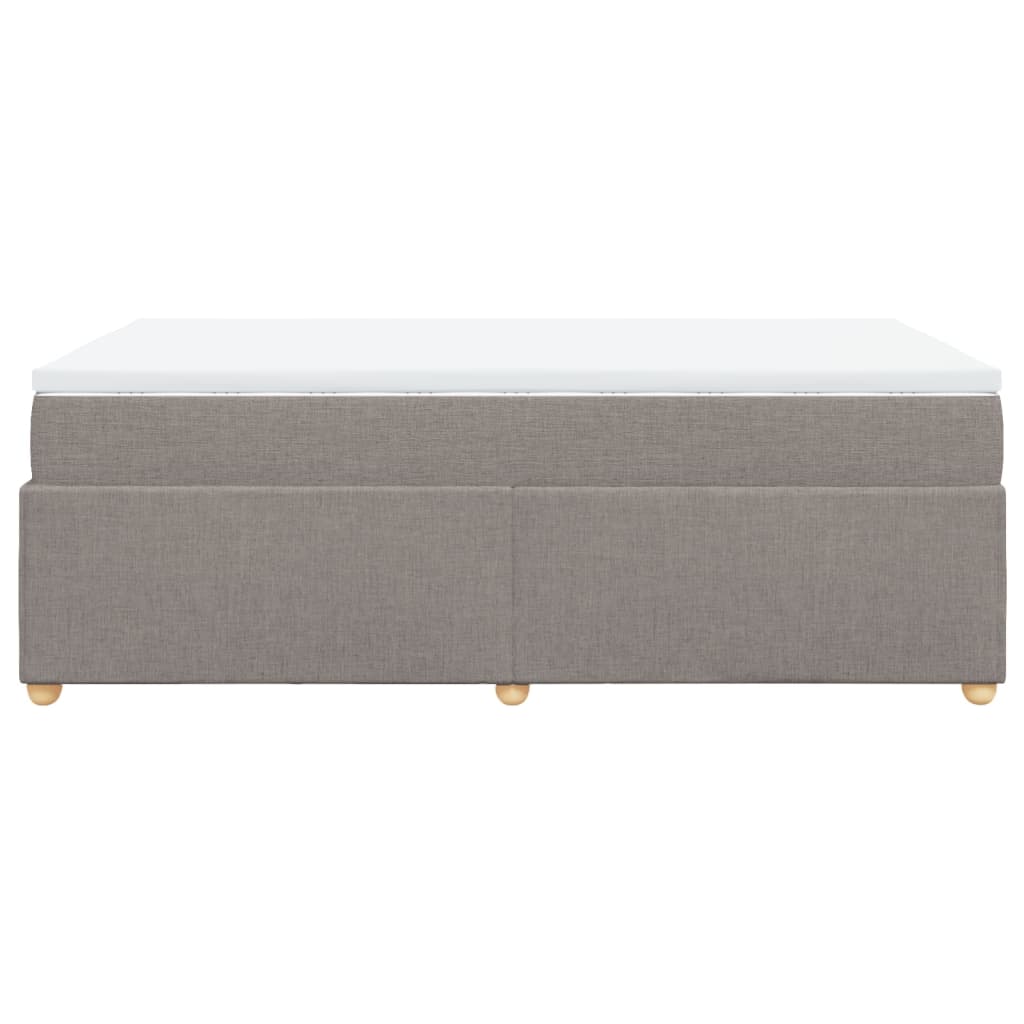 Cama boxspring c/ colchão 120x190cm tecido castanho-acinzentado