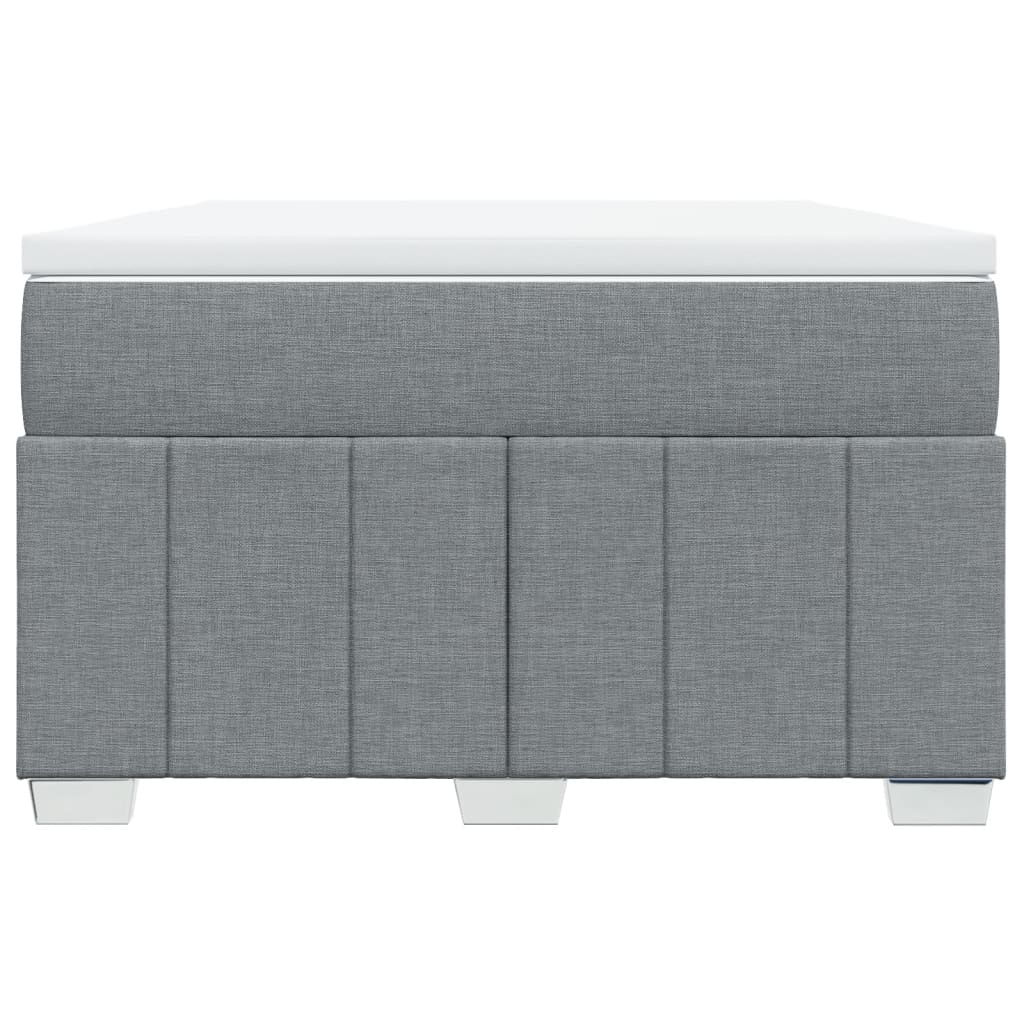 Cama boxspring com colchão 120x190 cm tecido cinzento-claro