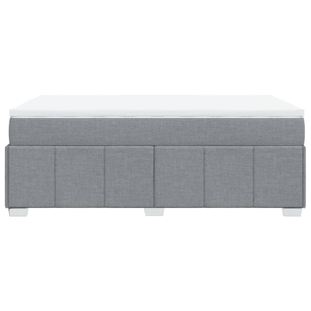 Cama boxspring com colchão 120x190 cm tecido cinzento-claro