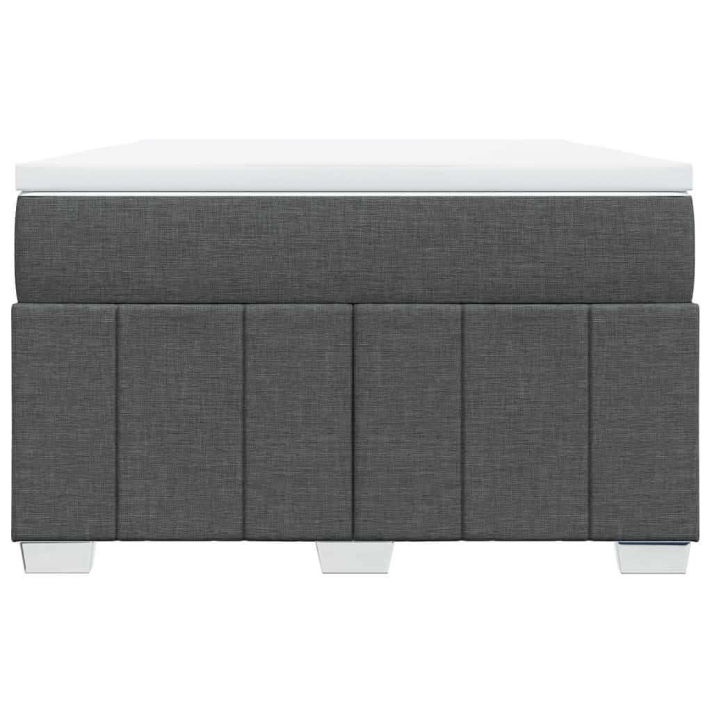 Cama boxspring com colchão 120x190 cm tecido cinzento-escuro