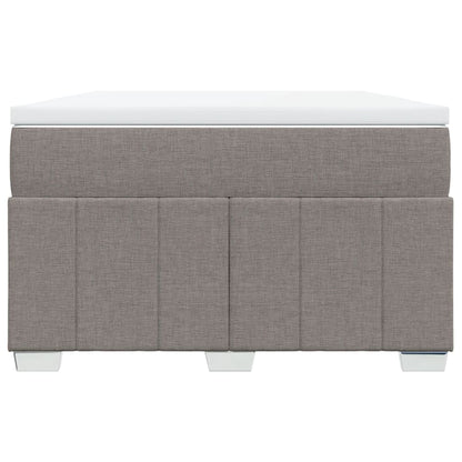 Cama boxspring c/ colchão 120x190cm tecido castanho-acinzentado