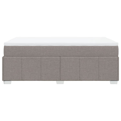 Cama boxspring c/ colchão 120x190cm tecido castanho-acinzentado