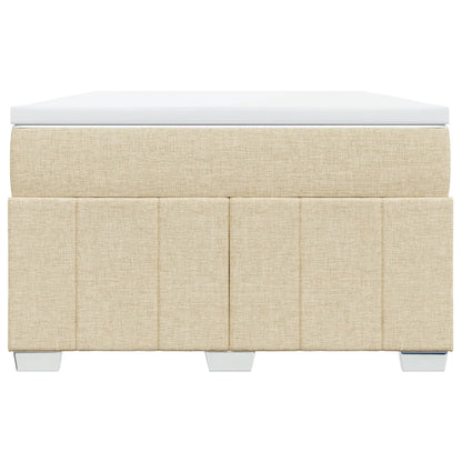 Cama boxspring com colchão 120x190 cm tecido cor creme