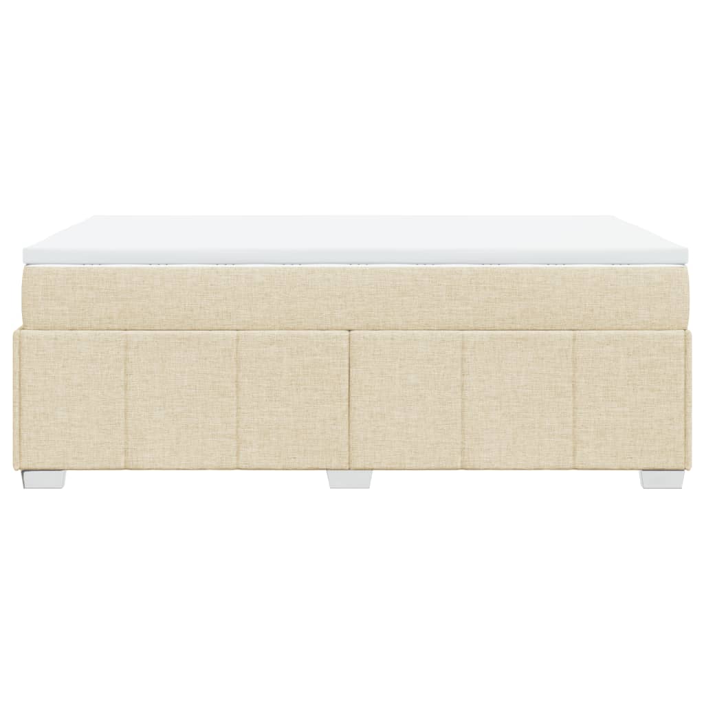 Cama boxspring com colchão 120x190 cm tecido cor creme