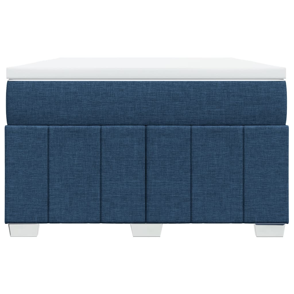 Cama boxspring com colchão 120x190 cm tecido azul