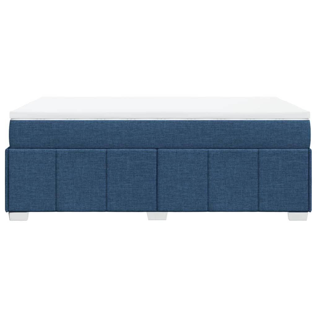 Cama boxspring com colchão 120x190 cm tecido azul