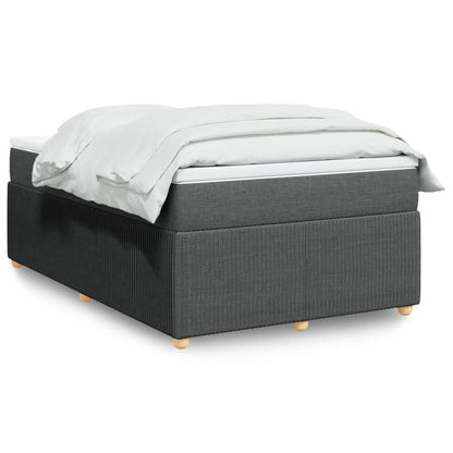 Cama boxspring com colchão 120x190 cm tecido cinzento-escuro