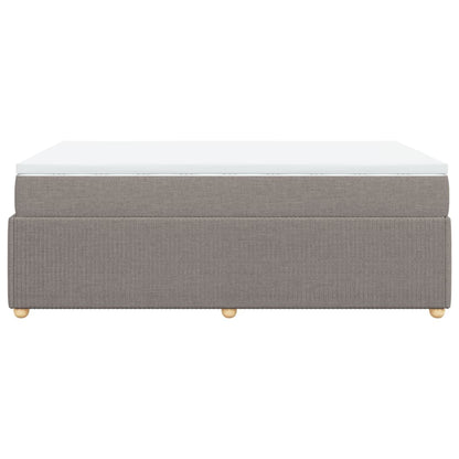 Cama boxspring c/ colchão 120x190cm tecido castanho-acinzentado