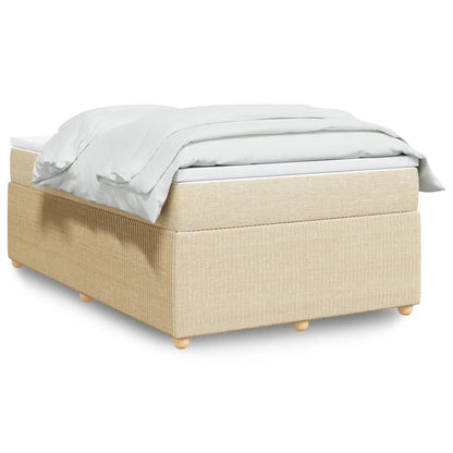 Cama boxspring com colchão 120x190 cm tecido cor creme