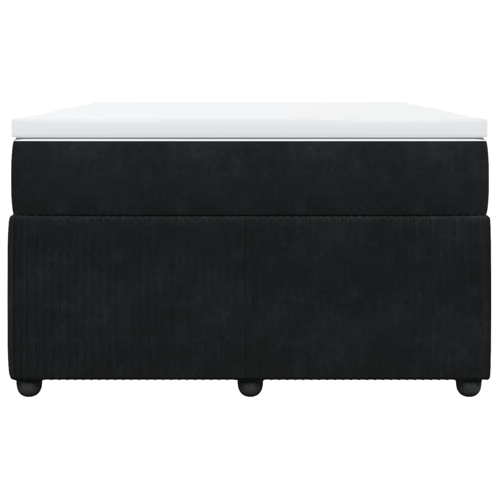 Cama boxspring com colchão 120x190 cm veludo preto