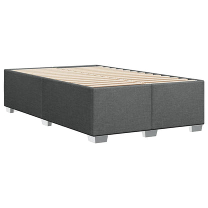 Cama boxspring com colchão 120x190 cm tecido cinzento-escuro