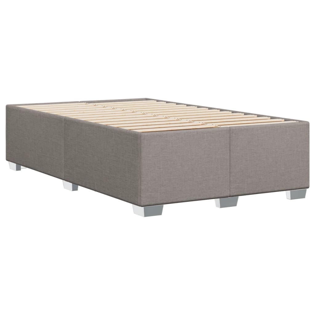 Cama boxspring c/ colchão 120x190cm tecido castanho-acinzentado