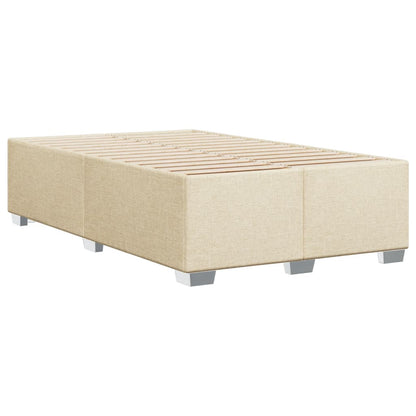 Cama boxspring com colchão 120x190 cm tecido cor creme