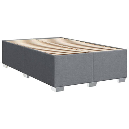 Cama boxspring com colchão 120x190 cm tecido cinzento-claro