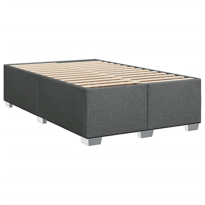 Cama boxspring com colchão 120x190 cm tecido cinzento-escuro