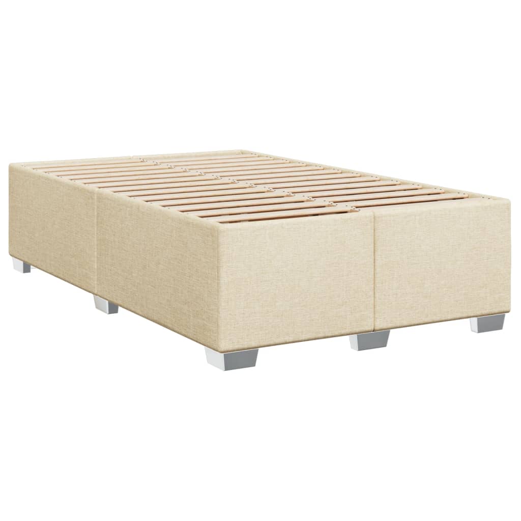 Cama boxspring com colchão 120x190 cm tecido cor creme