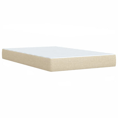 Cama boxspring com colchão 120x190 cm tecido cor creme