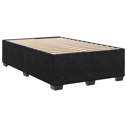 Cama boxspring com colchão 120x190 cm veludo preto