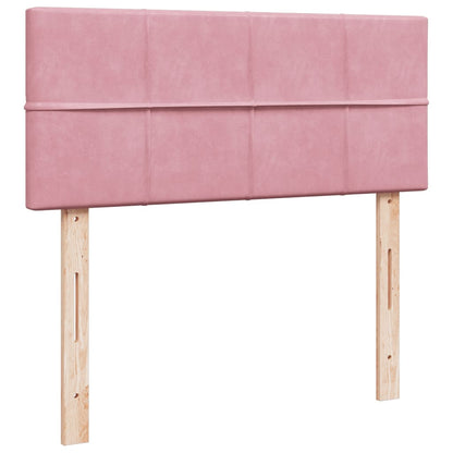 Cama boxspring com colchão 120x190 cm veludo rosa