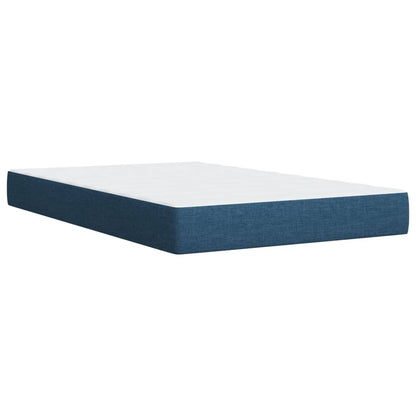 Cama boxspring com colchão 120x190 cm tecido azul