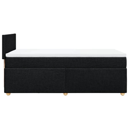 Cama box spring com colchão solteiro tecido preto