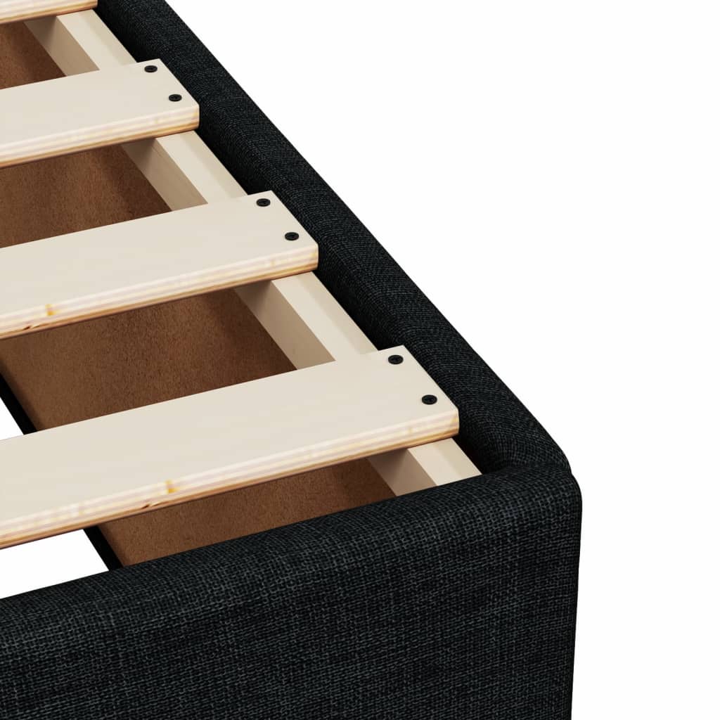 Cama box spring com colchão solteiro tecido preto