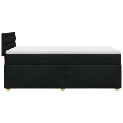 Cama box spring com colchão solteiro tecido preto