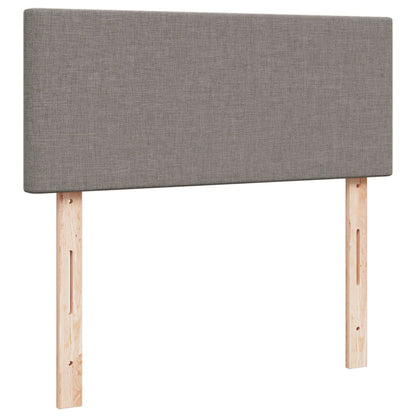 Cama boxspring c/ colchão 120x190cm tecido castanho-acinzentado